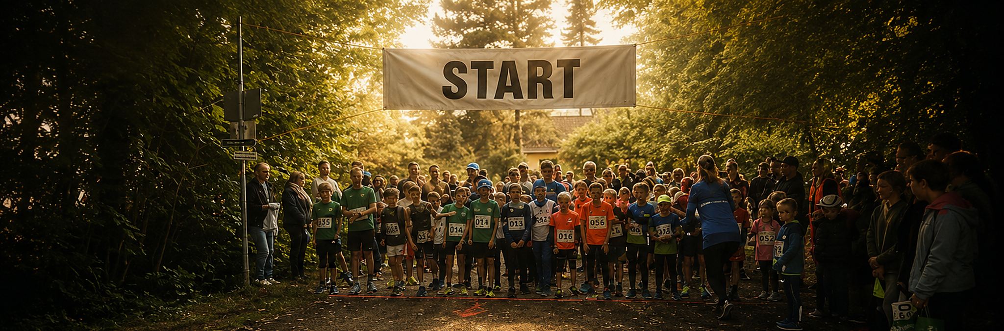Startaufstellung beim Kinderlauf im Oberholz